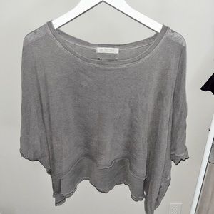 Gray free people t shirt